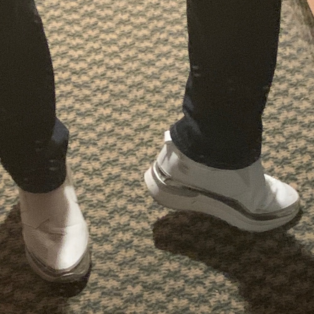 White sneakers with beautiful star detail